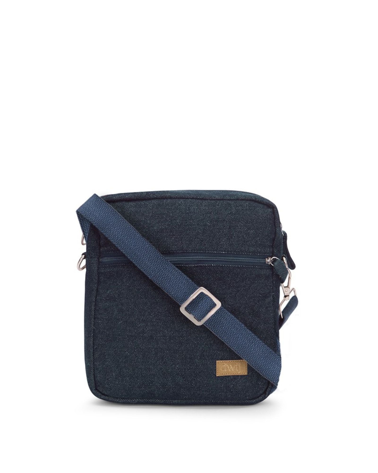 Upcycled Handcrafted Unisex Denim Jeans Plain Breakfree Sling - Dwij -