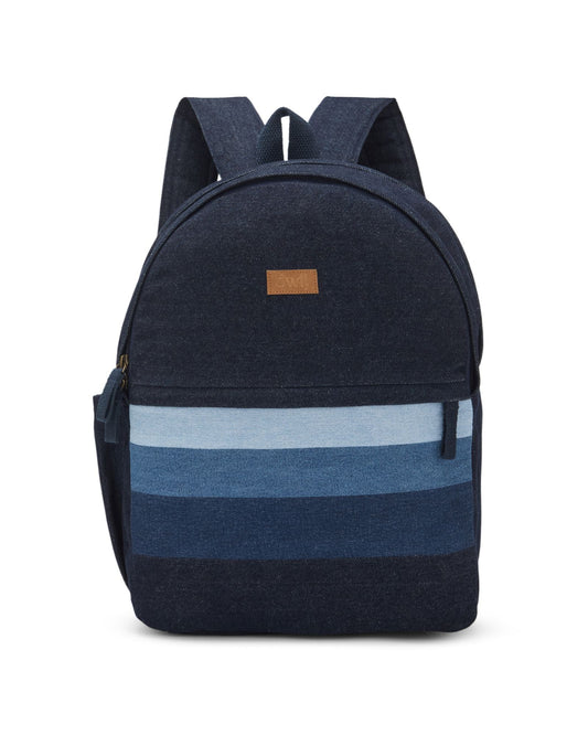 Upcycled Handcrafted Unisex Ocean Denim Travel Backpack - Dwij - 