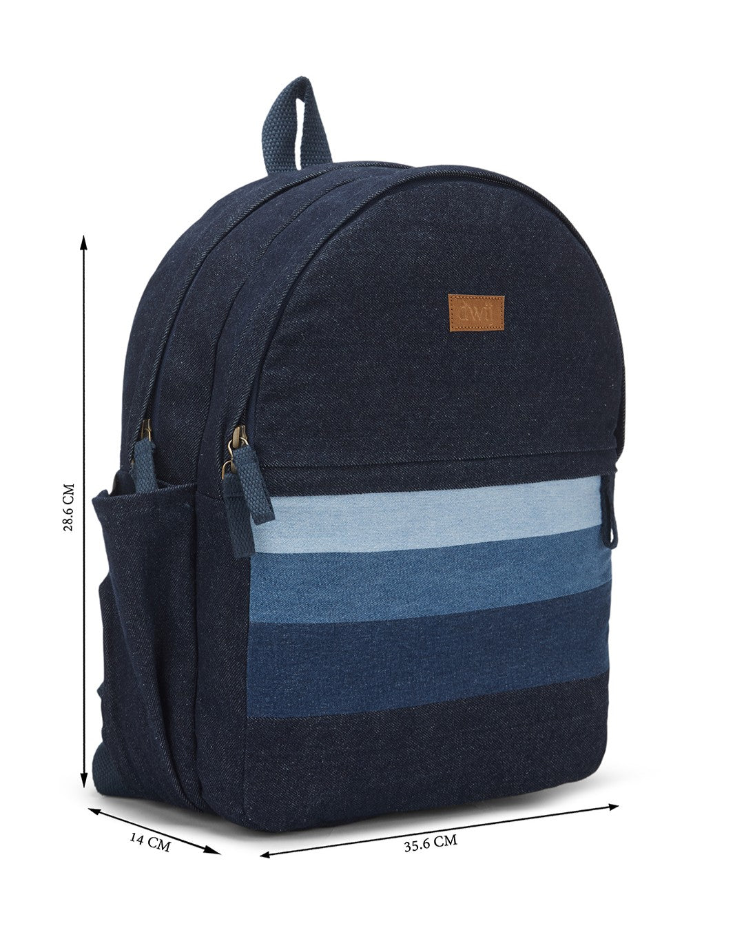 Upcycled Handcrafted Unisex Ocean Denim Travel Backpack - Dwij - 