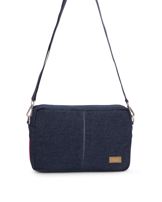Upcycled Handcrafted Women's Crossbody Office Sling Bag - Dwij - 