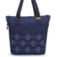Upcycled Kantha Hand Embroidered Denim Large Tote Bag - Dwij - 
