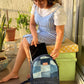 Upcycled Patched Denim & Felt Jeans Travel Backpack - Dwij