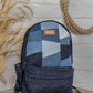 Upcycled Patched Denim & Felt Jeans Travel Backpack - Dwij