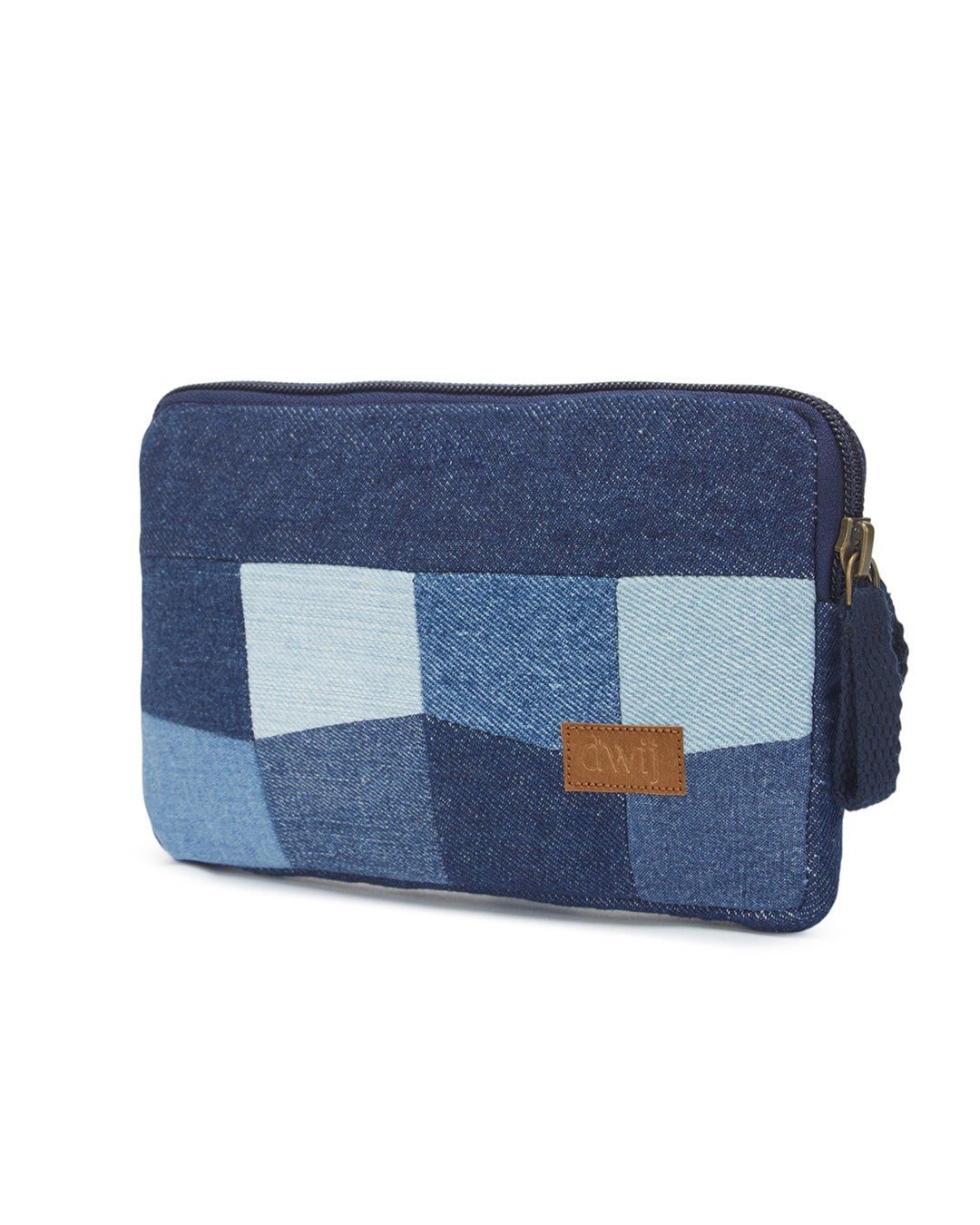 Upcycled Patched Wallet With Coin Pouch - Dwij - 
