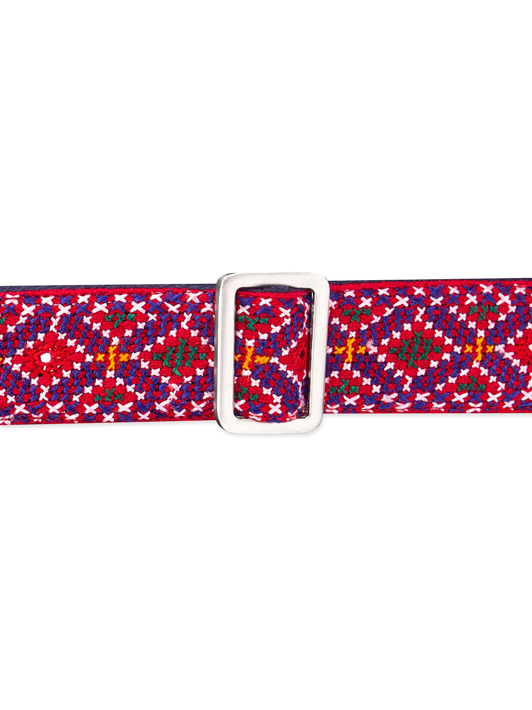 Upcycled Plain Breakfree Sling Bag With Hand Embroidered Jat Belt - Dwij - 