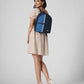 Upcycled Unisex Color blocked Denim Travel Backpack - Dwij -