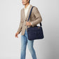 Upcycled Unisex Denim Compact Laptop Messenger Bag - Dwij - 