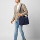 Upcycled Unisex Denim Compact Laptop Messenger Bag (Large) - Dwij - 