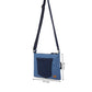 Upcycled Unisex Denim Jeans Pace Sling bag (Medium Dark blue) - Dwij - 