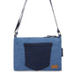 Upcycled Unisex Denim Jeans Pace Sling bag (Medium Dark blue) - Dwij - 