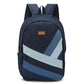 Upcycled Unisex Diagonal Striped Denim Travel Backpack - Dwij - 