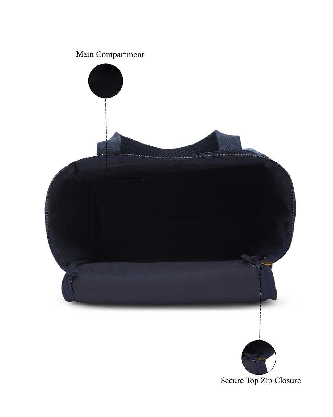 Upcycled Unisex Eco friendly Denim Jeans Lunch Bag (Large) - Dwij - 
