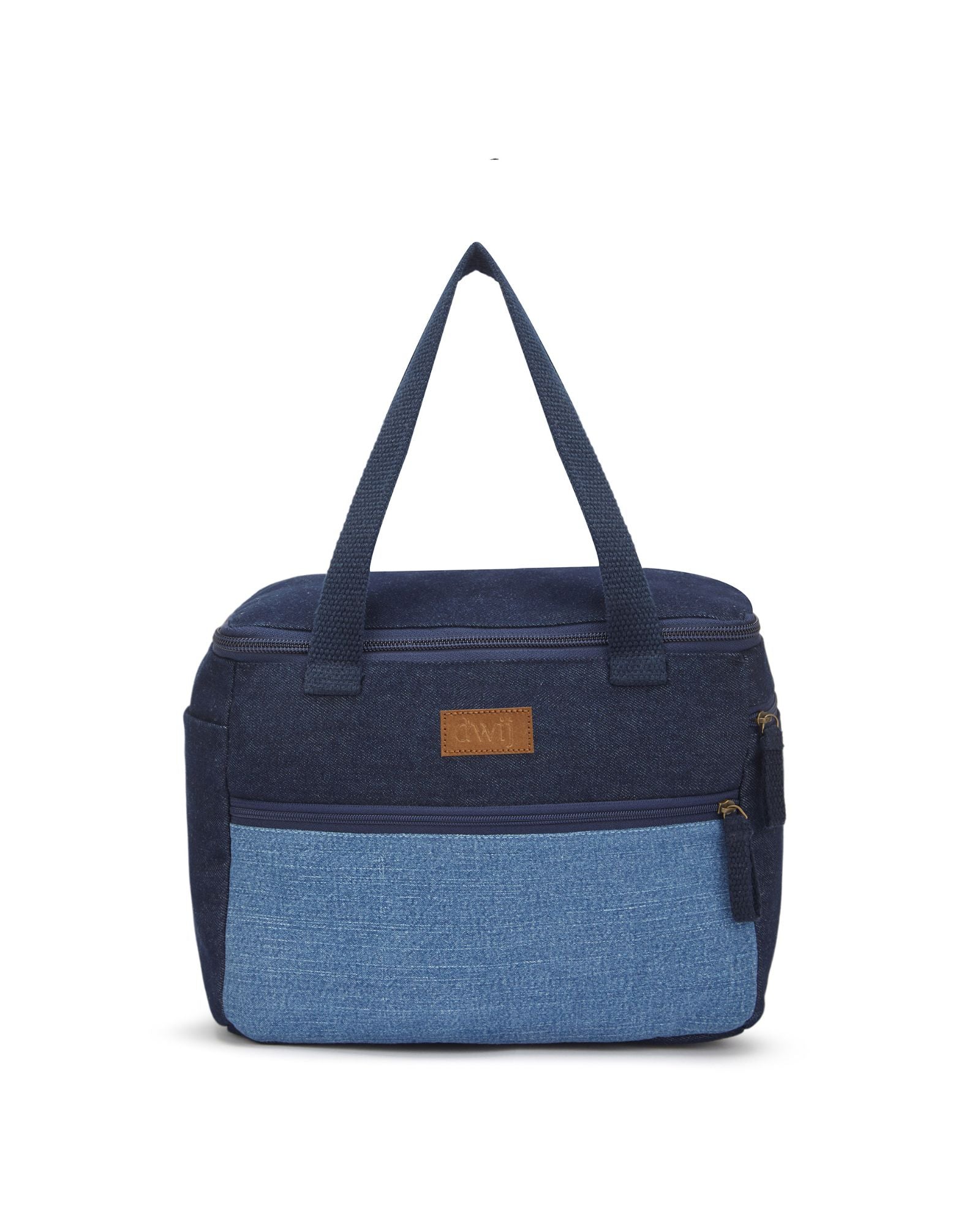 Upcycled Unisex Eco friendly Denim Jeans Lunch Bag (Small) - Dwij - 