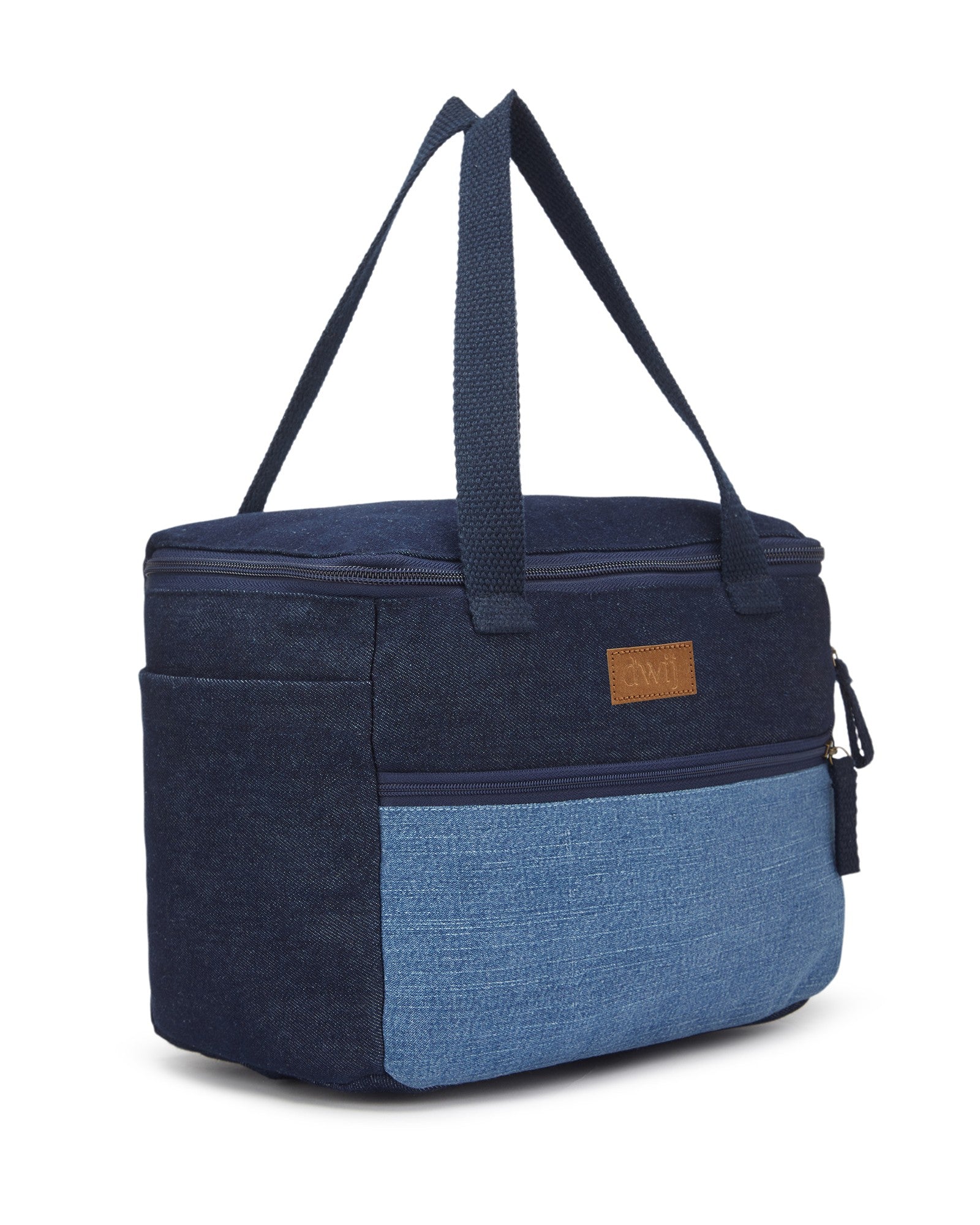 Upcycled Unisex Eco friendly Denim Jeans Lunch Bag (Small) - Dwij - 
