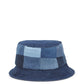 Upcycled Unisex Eco friendly Denim Patched Bucket Hat (Large) - Dwij - 