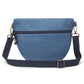 Upcycled Unisex Fanny pack/Waist Pouch Light Blue Sling Bag - Dwij - 