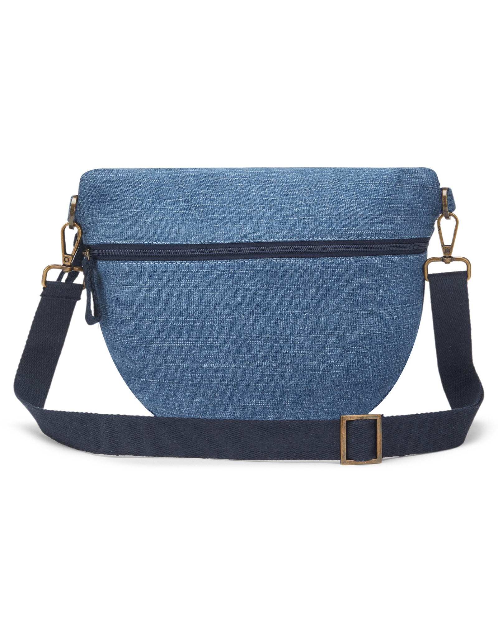 Upcycled Unisex Fanny pack/Waist Pouch Light Blue Sling Bag - Dwij - 