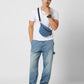 Upcycled Unisex Fanny pack/Waist Pouch Light Blue Sling Bag - Dwij - 