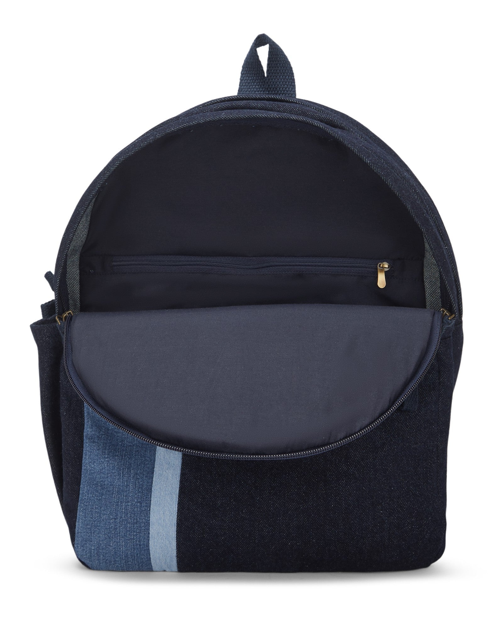 Upcycled Unisex Offbeat Denim Travel Backpack - Dwij - 