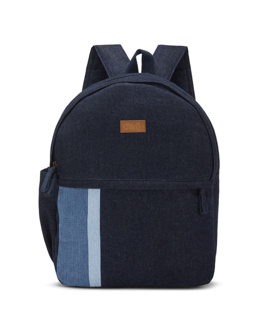 Upcycled Unisex Offbeat Denim Travel Backpack - Dwij - 
