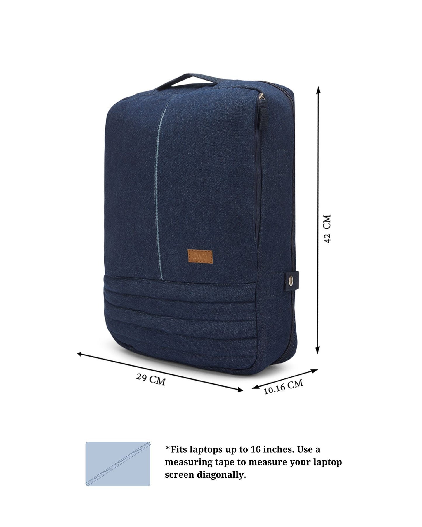 Upcycled Unisex Office Travel Executive Backpack - Dwij - 