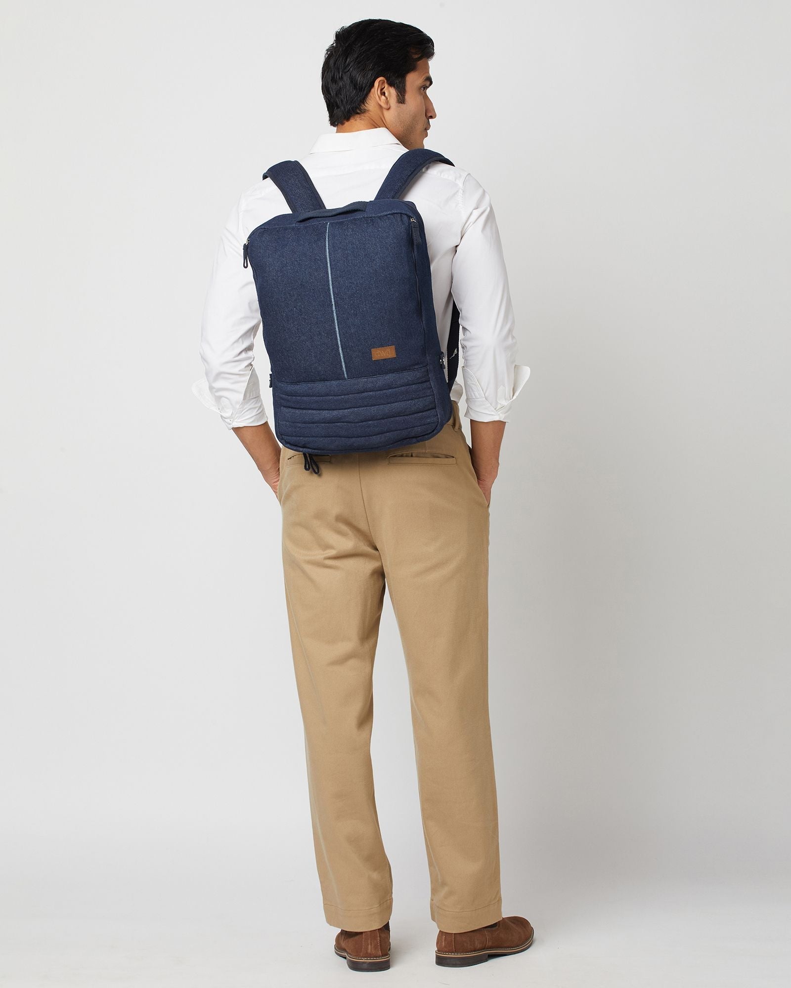 Upcycled Unisex Office Travel Executive Backpack - Dwij - 
