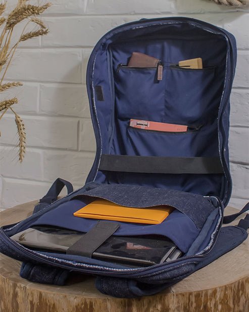 Upcycled Unisex Office Travel Executive Backpack - Dwij