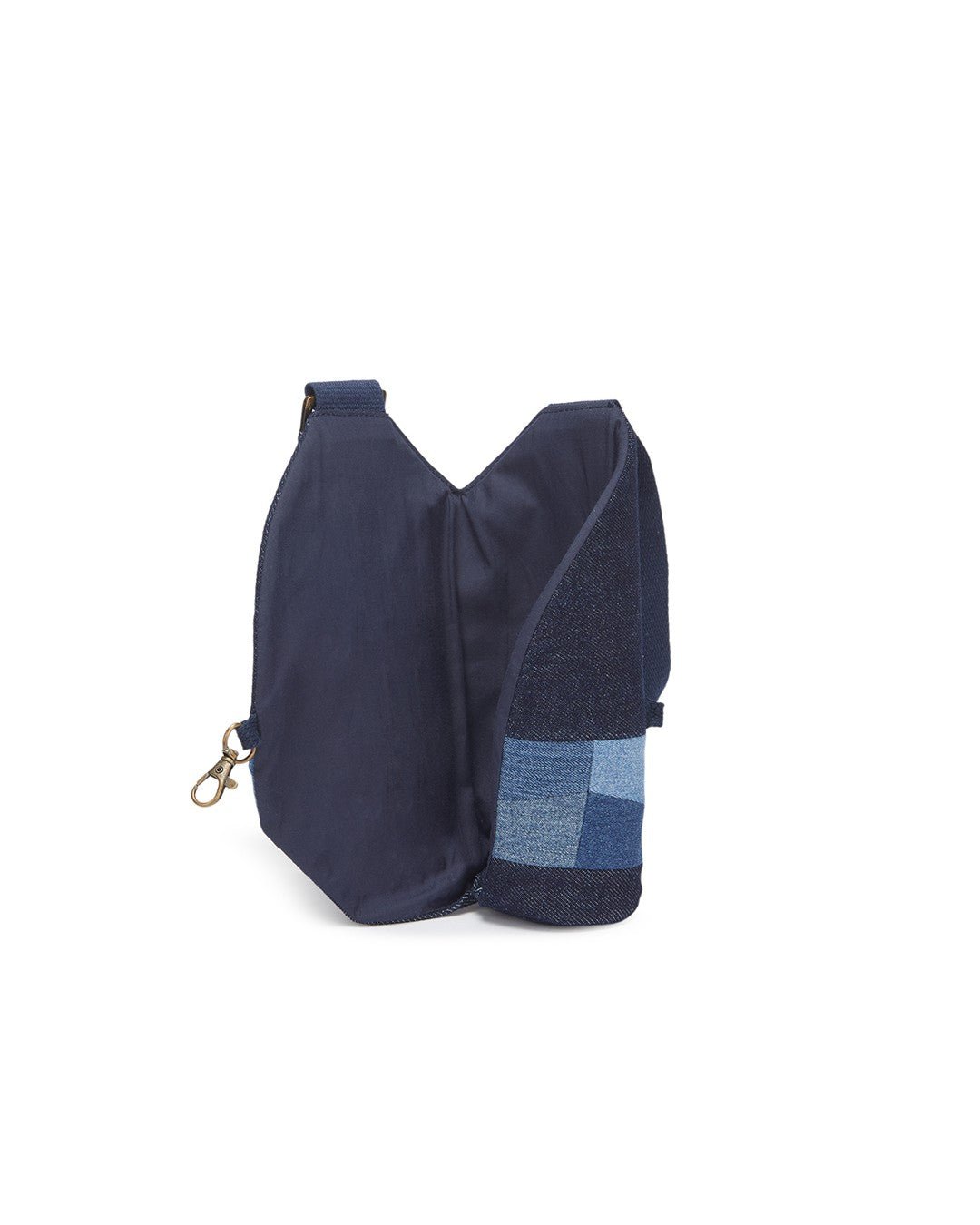 Upcycled Unisex Patched Bottle Holder With Coin Pouch - Dwij - 