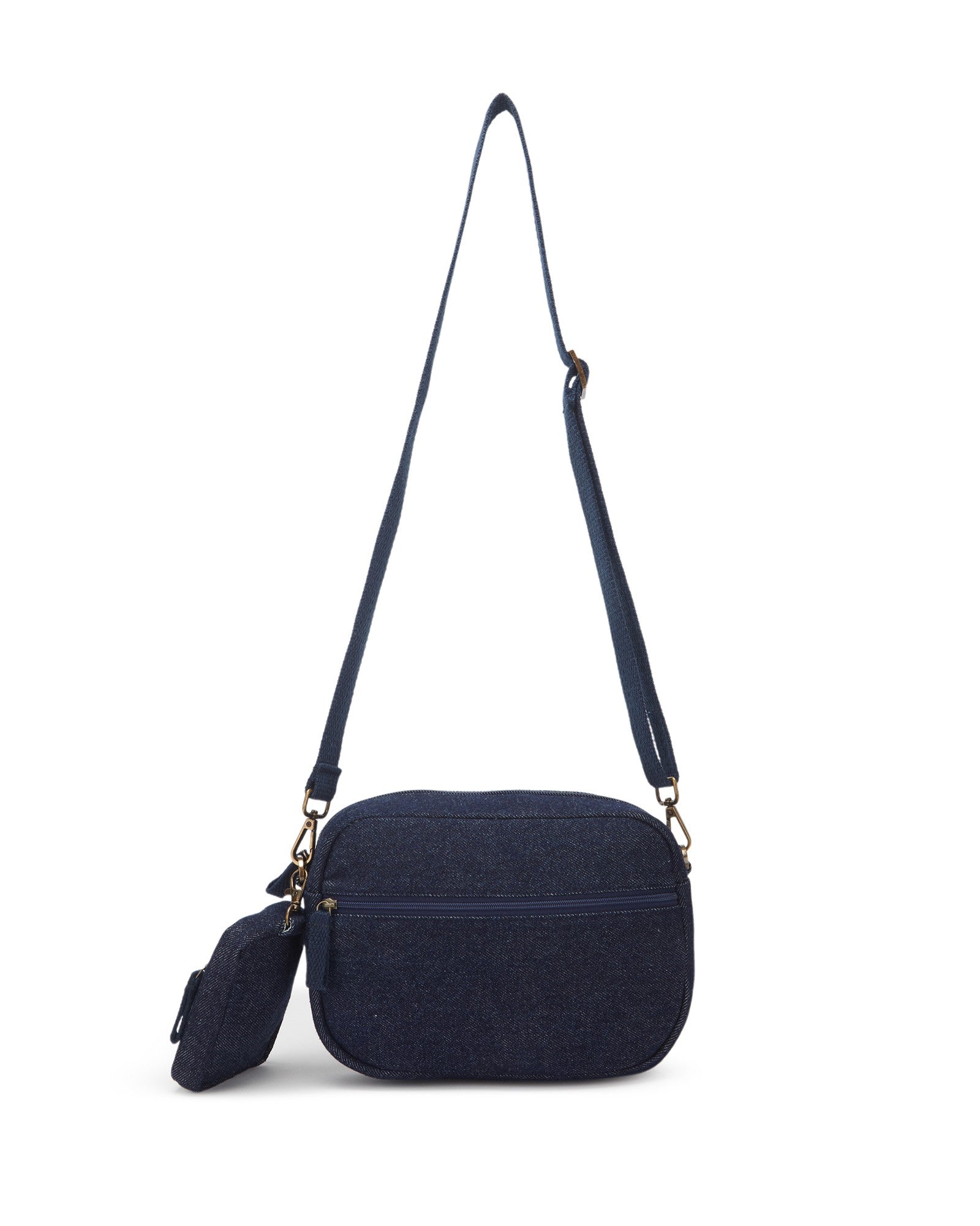 Upcycled Unisex Patched Denim Crossbody Sling with pouch - Dwij - 