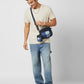 Upcycled Unisex Patched Denim Crossbody Sling with pouch - Dwij - 