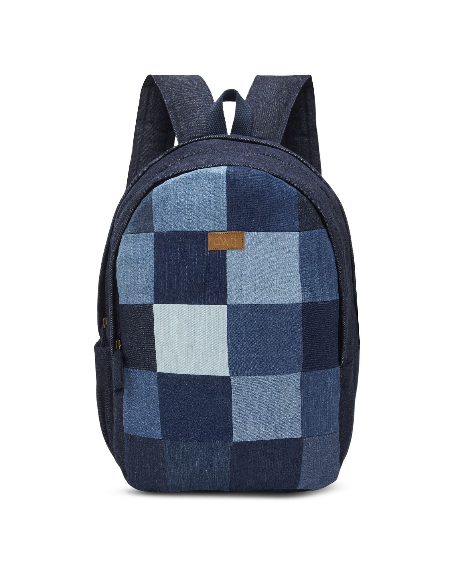 Upcycled Unisex Random Denim & Felt Travel Backpack - Dwij - 